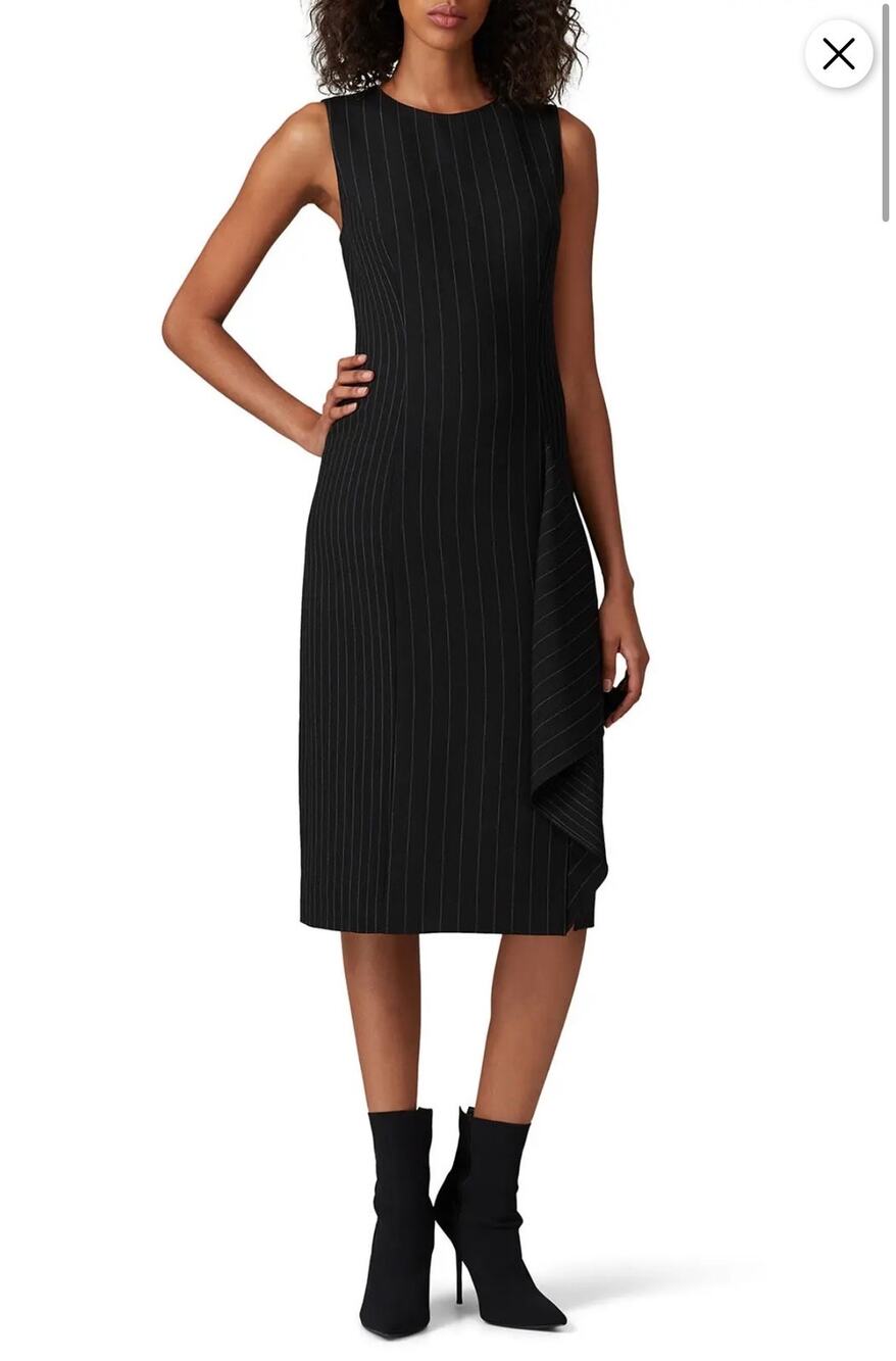 DVF Diane von Furstenberg Vintage Pinstripe Elm Dress Size 0 | Y2K Office Siren